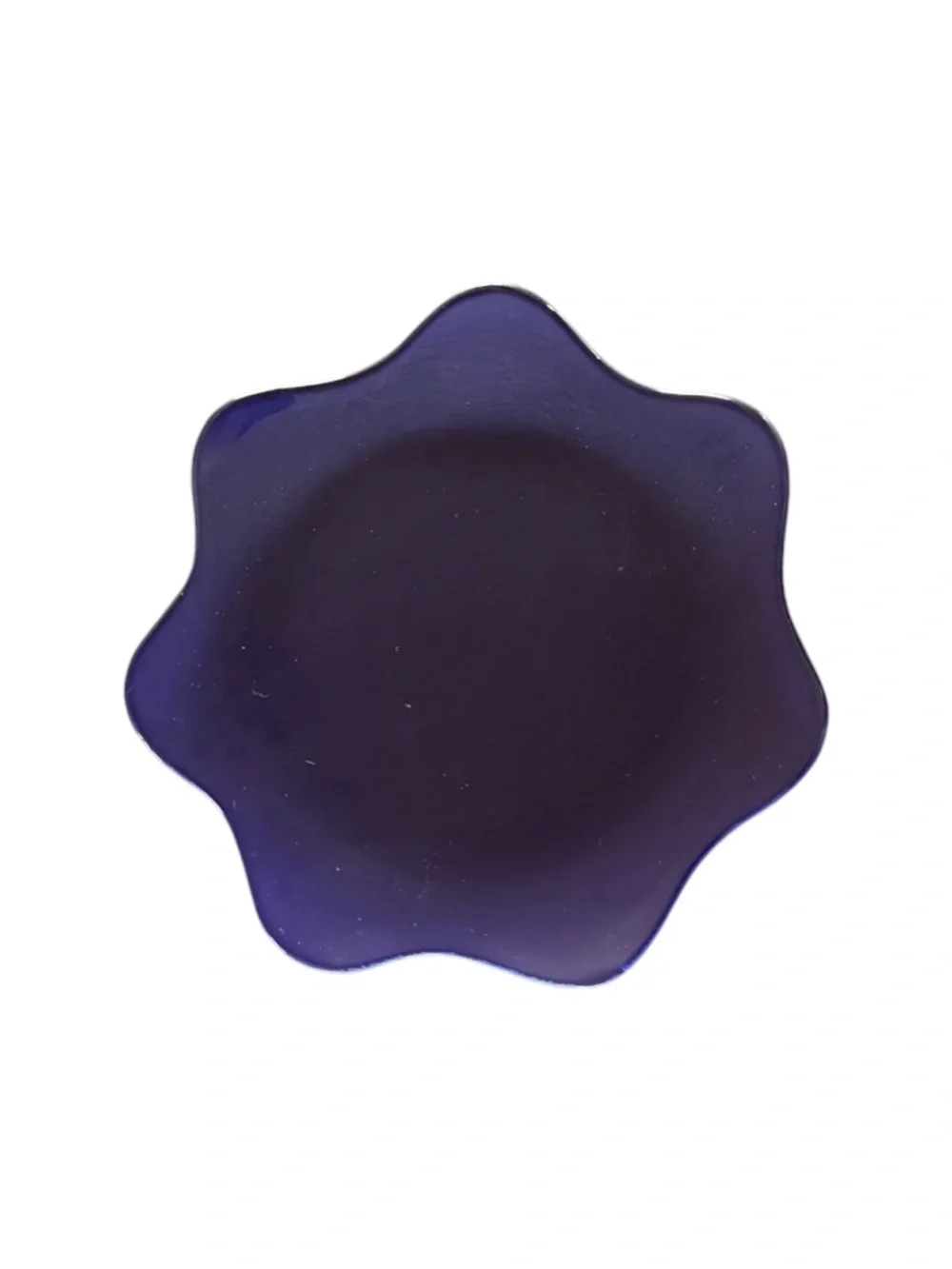Set of 3 Colorful Flower-Shaped Glass Plates, Red Blue Yellow 11